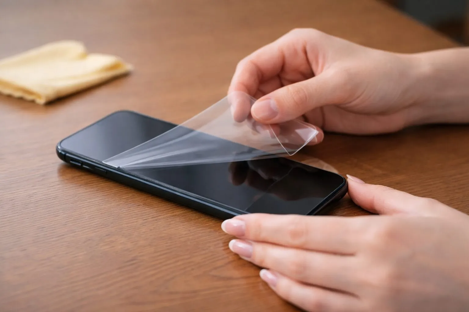 スマートフォンの画面保護フィルムに例える床コーティングの役割